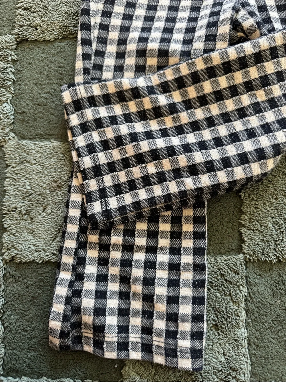 Zara Black and cream Gingham Baby Leggings